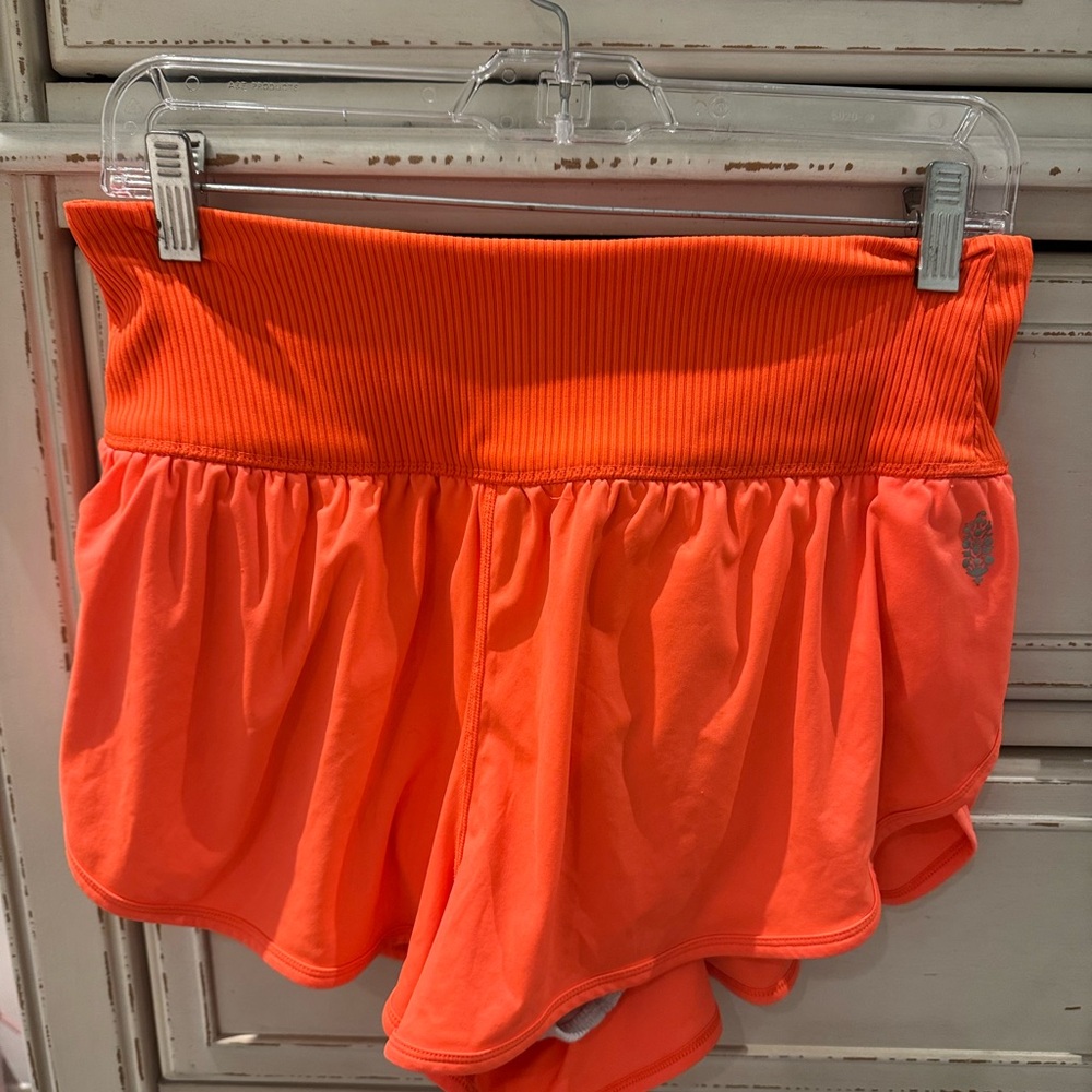 Free People Orange Athletic Shorts Lightweight Vibrant